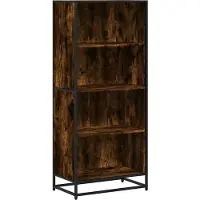 vidaXL Boekenkast 60x35x139 cm bewerkt hout gerookt eikenkleurig