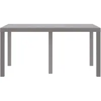 vidaXL Tuin Tafel Lichtgrijs 150 x 100 x 73 cm poly rattan