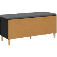 vidaXL Hallenbank Zwarte Eik 100 x 38 x 46 cm Geengineerd Hout en Stof