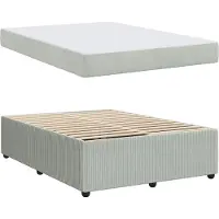 vidaXL Bedframe Lichtgrijs 160 x 200 cm Stof