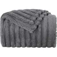 vidaXL Dekentjes 6 st Donkergrijs 200 x 150 cm 4,75 kg Fleece