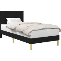vidaXL Bedframe met hoofdeinde Zwart 80 x 200 cm Stof