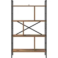 vidaXL Boekenplank 7-laags 75 x 30 x 123,5 cm Bewerkt hout Oud Hout