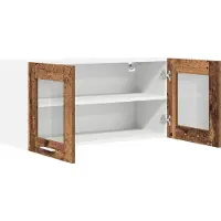 vidaXL Hangkast Oud Hout en Wit 80 x 31 x 40 cm Bewerkt hout