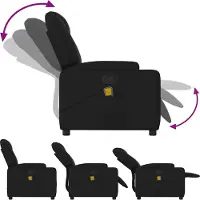 vidaXL Massagestoel met Zwarte Stof