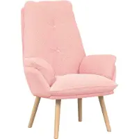 vidaXL Fauteuil Roze 69 x 74 x 93 cm Sherpa Stof