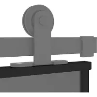 vidaXL Schuifdeur 102,5x205 cm gehard glas en aluminium zwart
