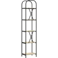 vidaXL Boekenplank 5-laags 40 x 30 x 183 cm Bewerkt hout Sonoma Eik