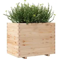 vidaXL Plantenbak 90x60x72 cm massief grenenhout