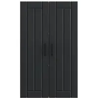 vidaXL Wandkast LUCCA Zwart 60 x 31 x 100 cm Bewerkt hout