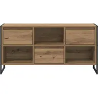 vidaXL TV Kast 100 x 36 x 49,5 cm Ambachtelijk Eiken Bewerkt hout