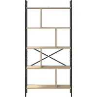 vidaXL Boekenplank 9-laags 75 x 30 x 156 cm Bewerkt hout Sonoma Eik