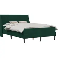 vidaXL Bedframe met matras met matras Donkergroen 160 x 200 cm Fluweel