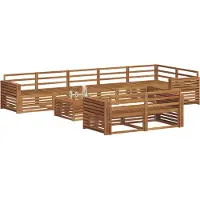 vidaXL Buiten bank set 9 st Naturel Massief Acacia Hout