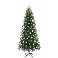 vidaXL Kunstkerstboom met 300 LED met standaard Groen 180 cm PE en PVC