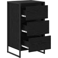vidaXL Dressoir Zwart Eiken 42 x 36 x 75,5 cm Bewerkt hout