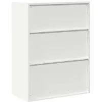 vidaXL Opbergkast Wit 80 x 40 x 105 cm Staal