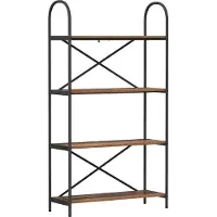 vidaXL Boekenplank 4-laags 80 x 30 x 146 cm Bewerkt hout Oudhout