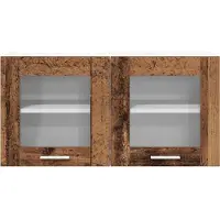 vidaXL Hangkast Oud Hout en Wit 80 x 31 x 40 cm Bewerkt hout