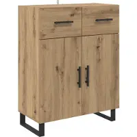 vidaXL Hoge kast 2 st Artisan Eiken 69,5 x 34 x 180 cm