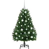 vidaXL Kunstkerstboom met 150 LED Groen 120 cm PVC en Metalen