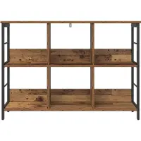 vidaXL Boekenplank 6-laags 82 x 32 x 144.5 cm Bewerkt hout Oud Hout