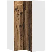 vidaXL Wandhoekkast LUCCA Oud hout 57 x 57 x 100 cm Bewerkt hout