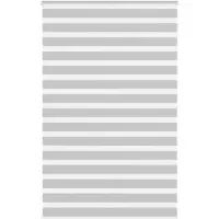 vidaXL Zebra rolgordijn 150x200 cm stofbreedte 145,9 cm lichtgrijs