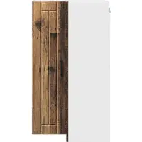 vidaXL Wandkast, hoekmodel, LUCCA, gerecycled hout, 57 x 57 x 100 cm, houtvezel