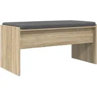 vidaXL Hallenbank met kussen Sonoma Eik 83 x 38 x 40 cm