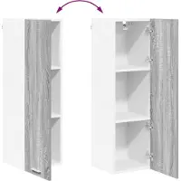 vidaXL Hangkast Grijs Sonoma 30 x 31 x 100 cm Bewerkt hout