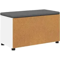 vidaXL Hallenbank Wit 80 x 38 x 46 cm Geengineerd Hout en Stof