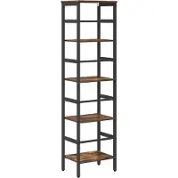 vidaXL Boekenplank 4-laags 40 x 29.5 x 115 cm Bewerkt hout Rook Eiken