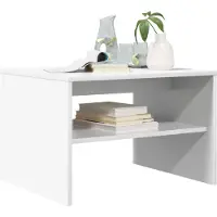 vidaXL Salontafel Wit 60 x 50 x 40 cm Bewerkt hout