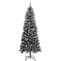vidaXL Kunstkerstboom met 300 LED Groen 180 cm PVC en Plastic en Staal