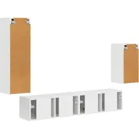 vidaXL Tv-meubelset 4 st 31 x 30 x 100 cm Hoogglans wit