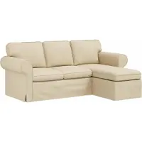vidaXL Bank Crème 195 x 138 x 80 cm Stof