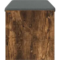 vidaXL Hallenbank met kussen Rook Eiken 103 x 38 x 40 cm