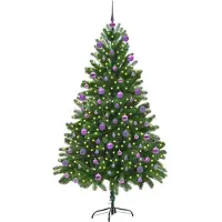 vidaXL Kerstboom met 300 LED met standaard Groen 180 cm PE