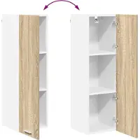vidaXL Hangkast Sonoma Eik 30 x 31 x 100 cm Bewerkt hout