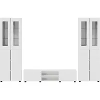 vidaXL Tv-meubelset FLORIN 3 st 150 x 39 x 30 cm Hoogglans Wit