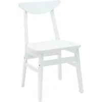 vidaXL Eetstoelen 2 st Massief Rubberhout Wit 42 x 47.5 x 81 cm