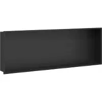 vidaXL Douche Niche Zwart 90 x 30 x 9,5 cm Roestvrij staal