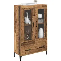 vidaXL Hoge kast, gerecycled hout, 70 x 31 x 115 cm, samengesteld uit hout en metaal