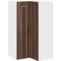 vidaXL Wandhoekkast PORTO Bruin Eiken 57 x 57 x 100 cm Bewerkt hout