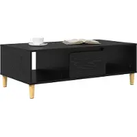 vidaXL Salontafel, zwart, eikenlook, 102 x 55 x 35 cm, houtvezel