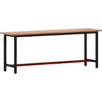 vidaXL Werkbank 220x55x81,5 cm massief beukenhout en metaal