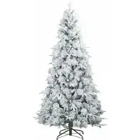 vidaXL Kunstmatige Hinged Kerstboom met 300 LED Wit 240 cm PE en PVC