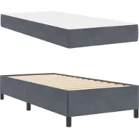 vidaXL Bedframe Donkergrijs 80 x 200 cm Stof