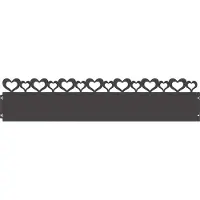 vidaXL Gazonranden 30 st 103 x 0,05 x 22 cm Staal Zwart